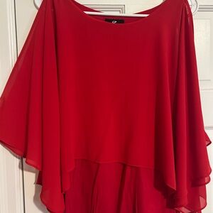 IZ Byer Bold Red Blouse